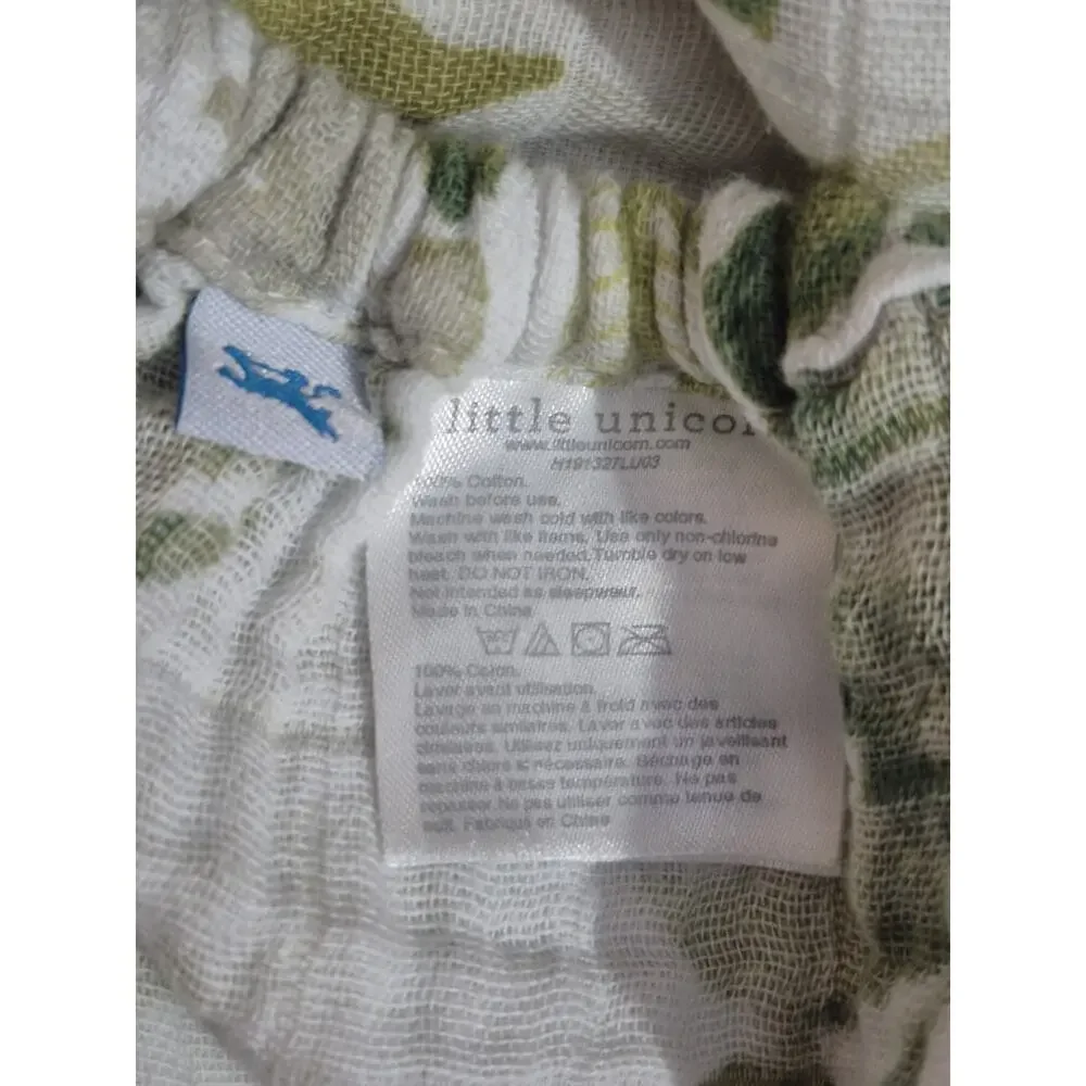 💥 Little Unicorn All-Cotton Muslin Fitted Crib Sheet- Palm Leaf Tropical D6